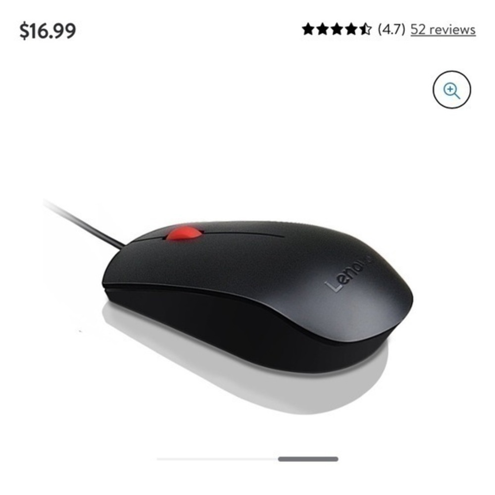 Lenovo USB Optical Wheel Mouse Black FRU P/N 00PH133 - Picture 2 of 5